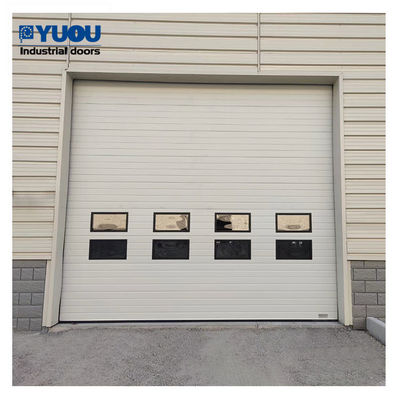 Galvanized Sectional Electric Garage Doors 8m Warehouse Overhead Door Windproof