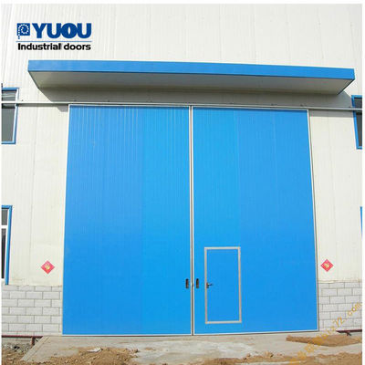 Thermal Insulated Industrial Swing Doors PU Sandwich Panel 14m Width 10m Height