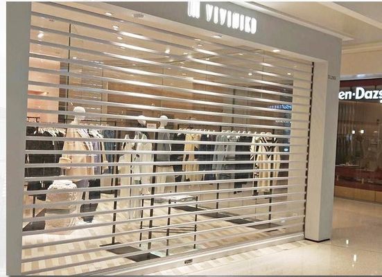 Crystal Clear Transparent Roller Shutters Doors Polycarbonate Commercial Full Vision PC