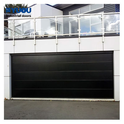 Finished Steel Sectional Garage Doors EPDM Modern Overhead Door 40mm Thickness