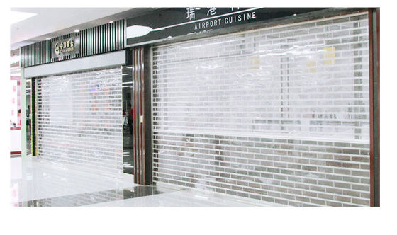 Full View Commercial Glass 8x6 Roll Up Door 50DB Soundproof Automatic Roller Doors