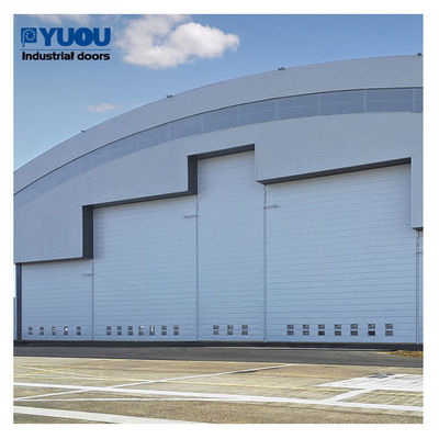 Industrial Rapid Bi Fold Up Hangar Doors Fireproof Fluoride Free